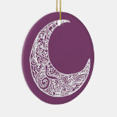lila Mond Keramik Ornament (Rechts)