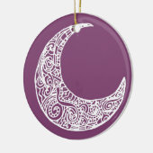 lila Mond Keramik Ornament (Links)