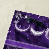 Lila Mond Kinderhandtuch Strandtuch (Beispiel)