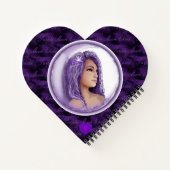 Lila-Mond-Kinderheft Notizblock (Rückseite)