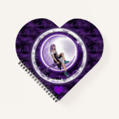 Lila-Mond-Kinderheft Notizblock (Vorderseite)