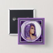 Lila Mond-Kinderknopf Button (Vorne & Hinten)