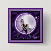 Lila Mond-Kinderknopf Button (Vorderseite)