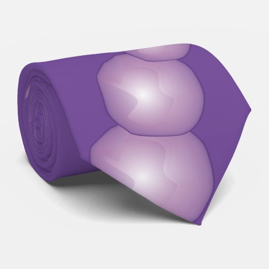 Lila Mond lila Sonnenherz lila Passionsbälle Krawatte (Gerollt)