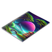 Lila Mond Notizblock (Linke Seite)