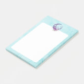 Lila Mond Post-it Klebezettel (angewinkelt)