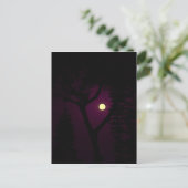Lila Mond Postkarte (Stehend Vorderseite)