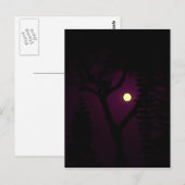 Lila Mond Postkarte (Vorne/Hinten)