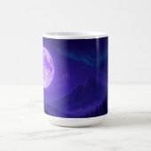 Lila Mond Serenity-Mauspad – Mitternachtsberg  Kaffeetasse (Mittel)