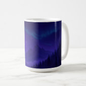 Lila Mond Serenity-Mauspad – Mitternachtsberg  Kaffeetasse (VorderseiteRechts)