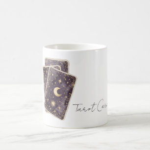 Lila Mond Sterne Tarot Karten Kaffeetasse