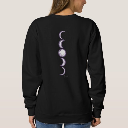 Lila Mond Sweatshirt (Rückseite)