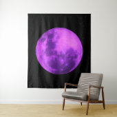 Lila Mond - Weltraumbahnhöfe Wandteppich (Beispiel)