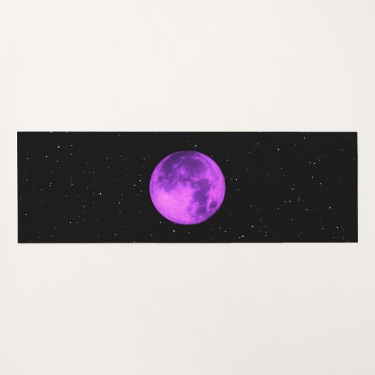 Lila Mond - Weltraumbahnhöfe Yogamatte (Rückseite (Horizontal))