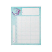 Lila Mondkalender Notepad - 40 Seiten Notizblock (Rotiert)