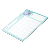 Lila Mondkalender Notepad - 40 Seiten Notizblock (angewinkelt)