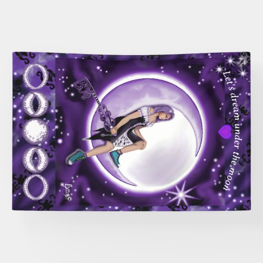 Lila Mondkind Banner (Horizontal)