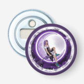 Lila Mondkind Flaschenöffner (Vorderseite)