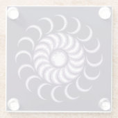 Lila Mondkind Glasuntersetzer (Rückseite)