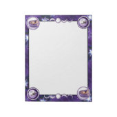 Lila Mondkind Notizblock (Rotiert)