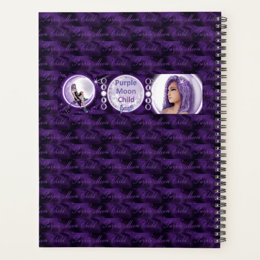 Lila Mondkind Planer (Rückseite)