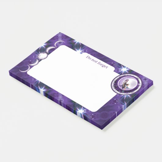 Lila Mondkind Post-it Klebezettel (angewinkelt)