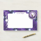 Lila Mondkind Post-it Klebezettel (Auf Schreibtisch)