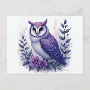 Lila Mondlicht-Eulenblüte Postkarte