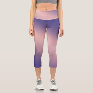 Lila Mondlicht-Omereffekt Capri Leggings