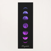 Lila Mondmond Phases Celestial Personalisiert Yogamatte (Rückseite)