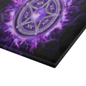 Lila MondPentagramm Schneidebrett (Ecke)