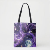 Lila Mondphasen Tasche (Vorderseite)