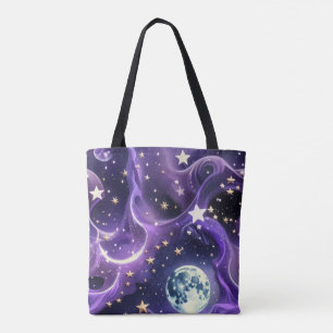 Lila Mondphasen Tasche