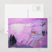 lila Mondschnee Postkarte (Vorne/Hinten)