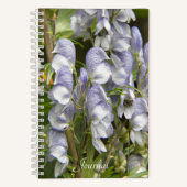 Lila Monkshood-Blume Notizblock (Vorderseite)