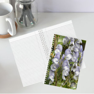 Lila Monkshood-Blume Notizblock