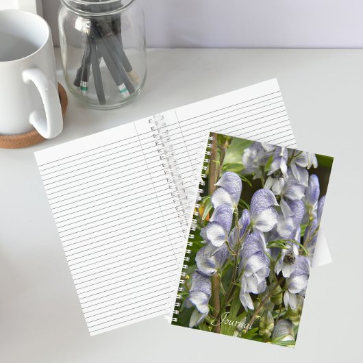 Lila Monkshood-Blume Notizblock