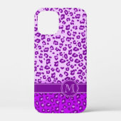 Lila Monografie von Leopard Case-Mate iPhone Hülle (Rückseite)