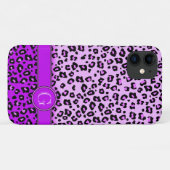 Lila Monografie von Leopard Case-Mate iPhone Hülle (Rückseite (Horizontal))