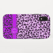 Lila Monografie von Leopard Case-Mate iPhone Hülle (Rückseite (Horizontal))