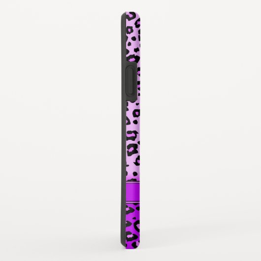 Lila Monografie von Leopard Case-Mate iPhone Hülle (Hinten/Rechts)