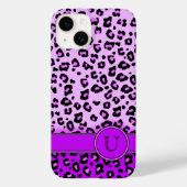 Lila Monografie von Leopard Case-Mate iPhone Hülle (Rückseite)