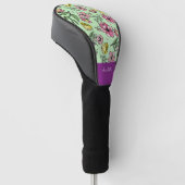 Lila Monogram-Blumengarten Golf Headcover (angewinkelt)