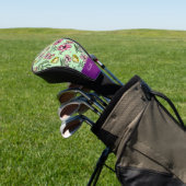 Lila Monogram-Blumengarten Golf Headcover (In SItu)