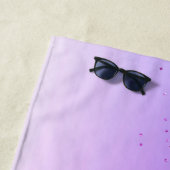 Lila Monogram Glitzer Sparkle Girly Script Strandtuch (Beispiel)