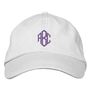 Lila Monogramm Bestickte Kappe