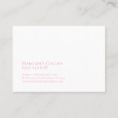 Lila Monogramm-Blume Visitenkarte (Rückseite)