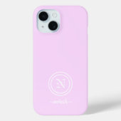 Lila Monogramm-Gehäuse mit individueller Lichtfarb Case-Mate iPhone Hülle (Rückseite)