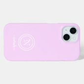 Lila Monogramm-Gehäuse mit individueller Lichtfarb Case-Mate iPhone Hülle (Rückseite (Horizontal))