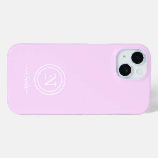 Lila Monogramm-Gehäuse mit individueller Lichtfarb Case-Mate iPhone Hülle (Rückseite (Horizontal))